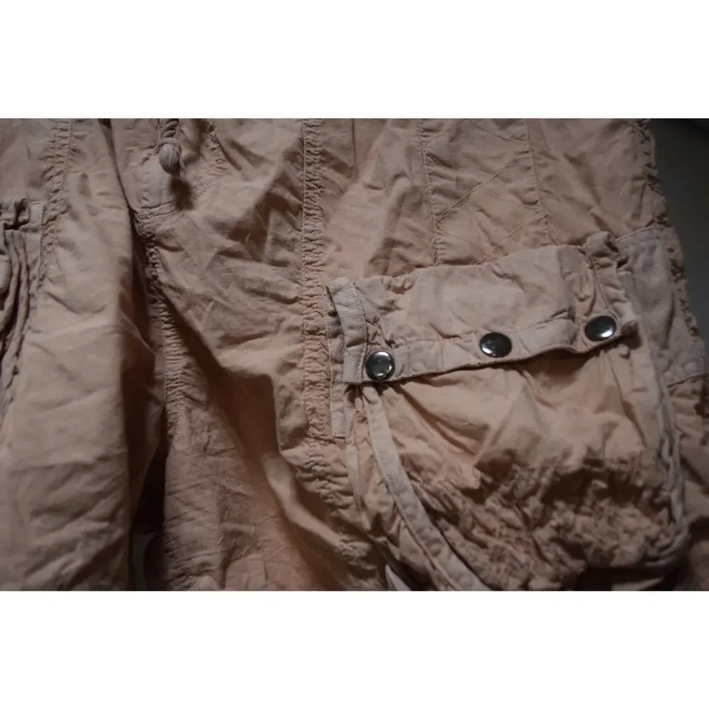 Free People Cargo Utility Shorts XL Dusty Rose Pink Drawstring Multi Pocket